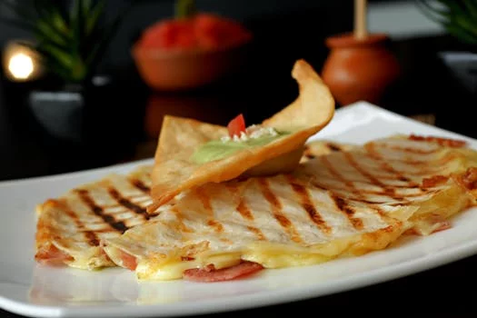 cheese quesadilla golden brown and melted