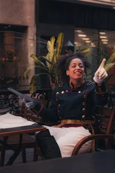 restaurant manager welcoming customers